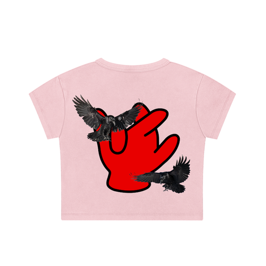 "Brothers Love" Washed Crop Top