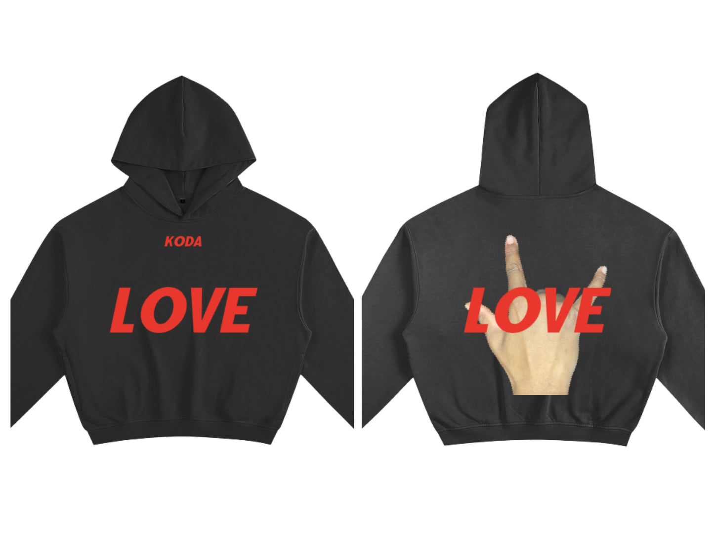 "LOVE" Cropped Hoodie