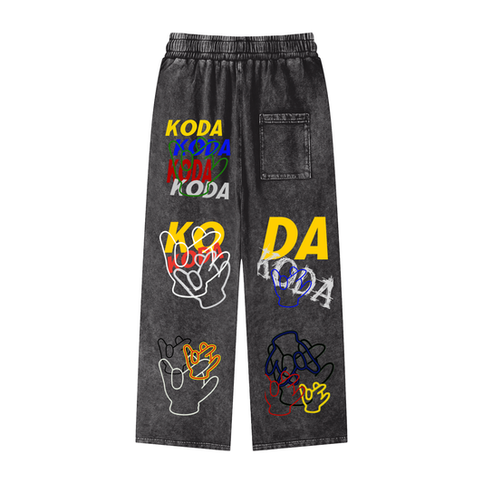 "Graffiti" Acid Washed Sweats