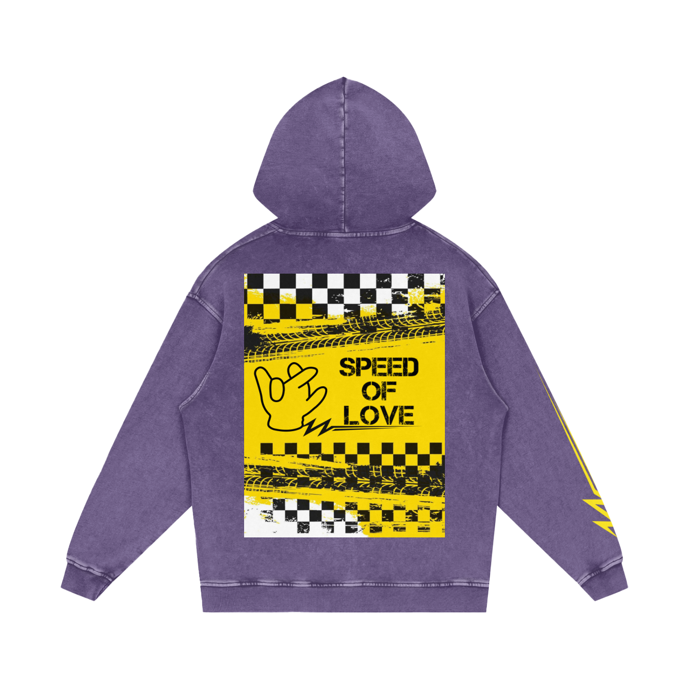 "Speed Of Love" Acid Washed Hoodie