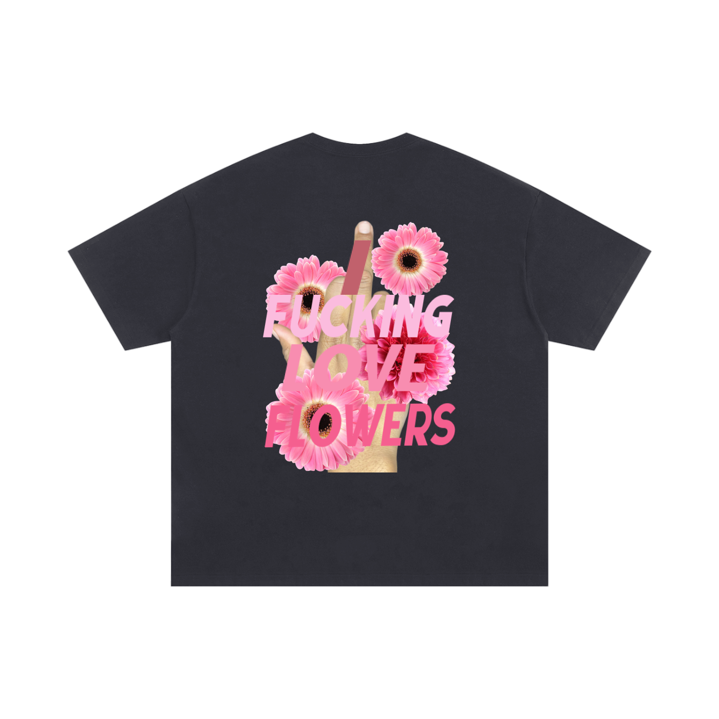 "Flowers" Oversized Tee
