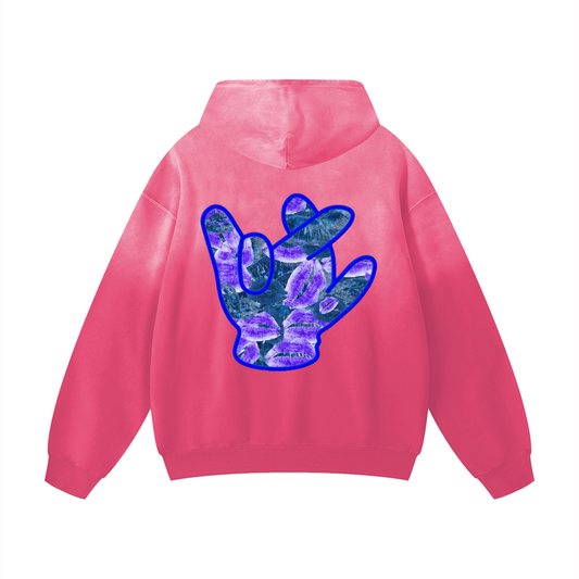 “Blew Kisses” Faded Hoodie