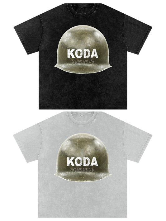"Love Combatant " Acid Washed Oversize Tee