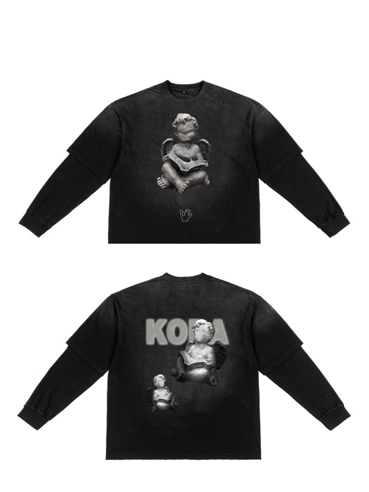 "Fallen Angel" Faded Two Piece Tee