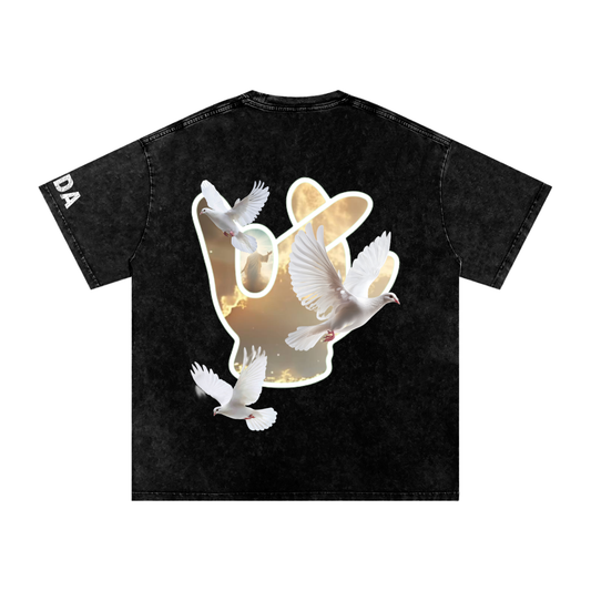 “Heaven Sent” Acid Washed Tee