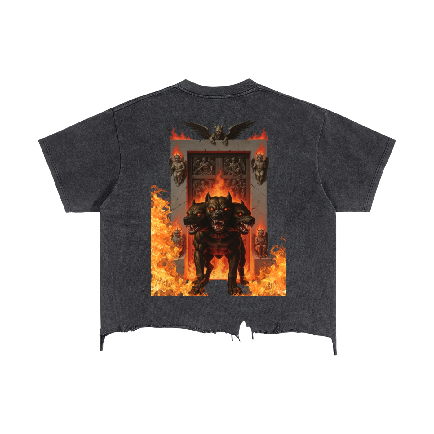 “Gates” Distressed Boxy Tee