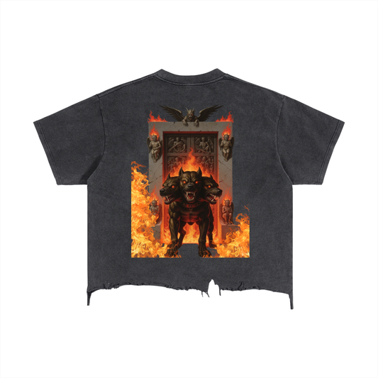 “Gates” Distressed Boxy Tee