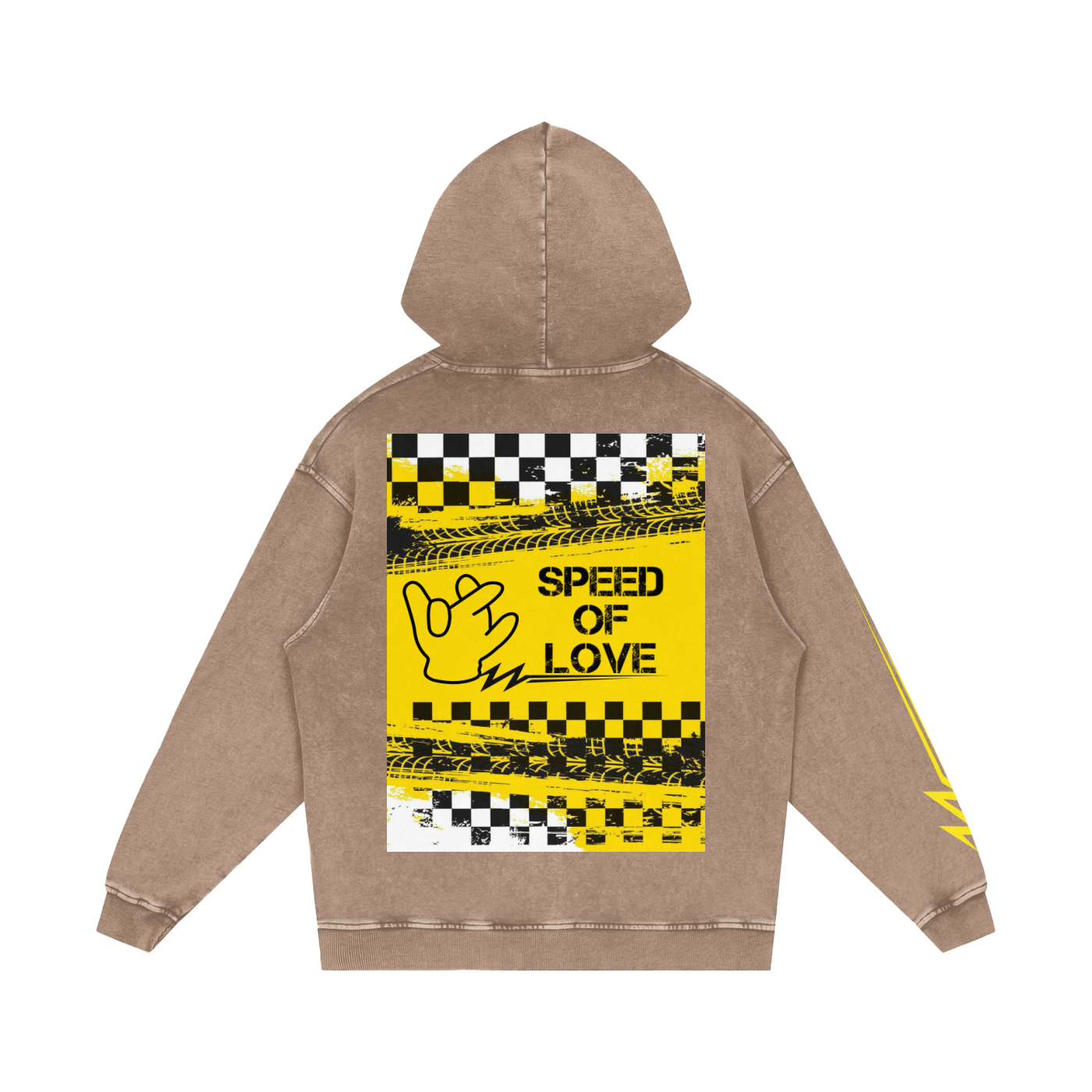 "Speed Of Love" Acid Washed Hoodie