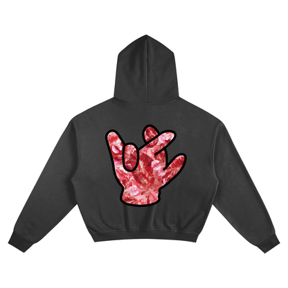 “Red Kisses” Cropped Hoodie