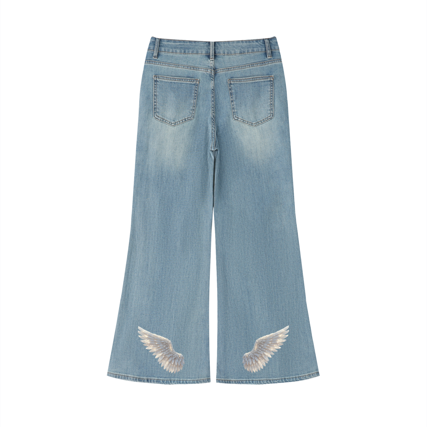 “Winged” Flared Jeans