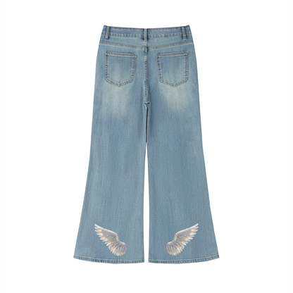 “Winged” Flared Jeans