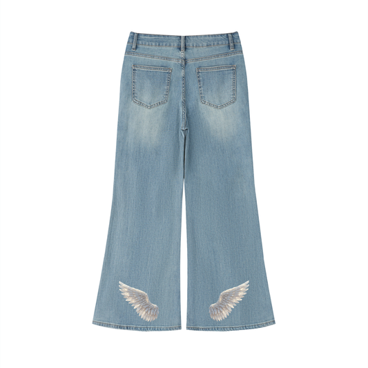 “Winged” Flared Jeans