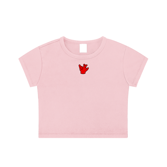 "Brothers Love" Washed Crop Top
