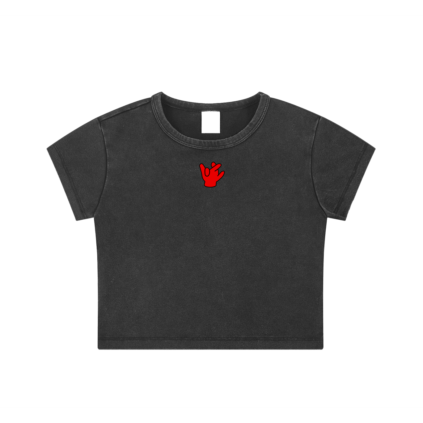 "Brothers Love" Washed Crop Top
