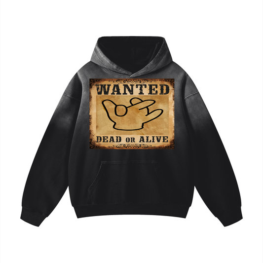 “Wanted” Faded Hoodie
