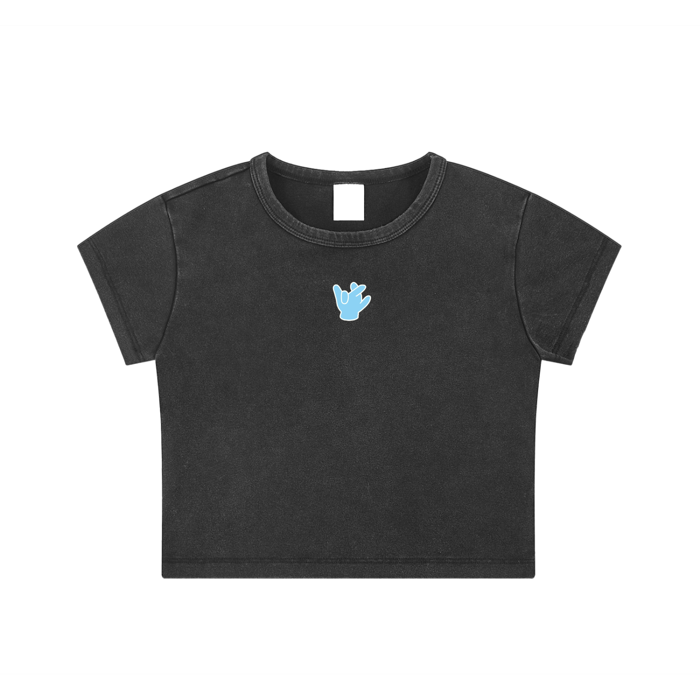 "Azure Dragon" Washed Crop Top
