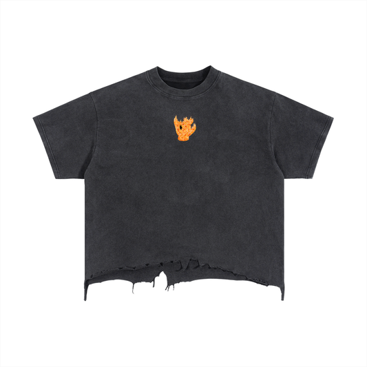 “Gates” Distressed Boxy Tee
