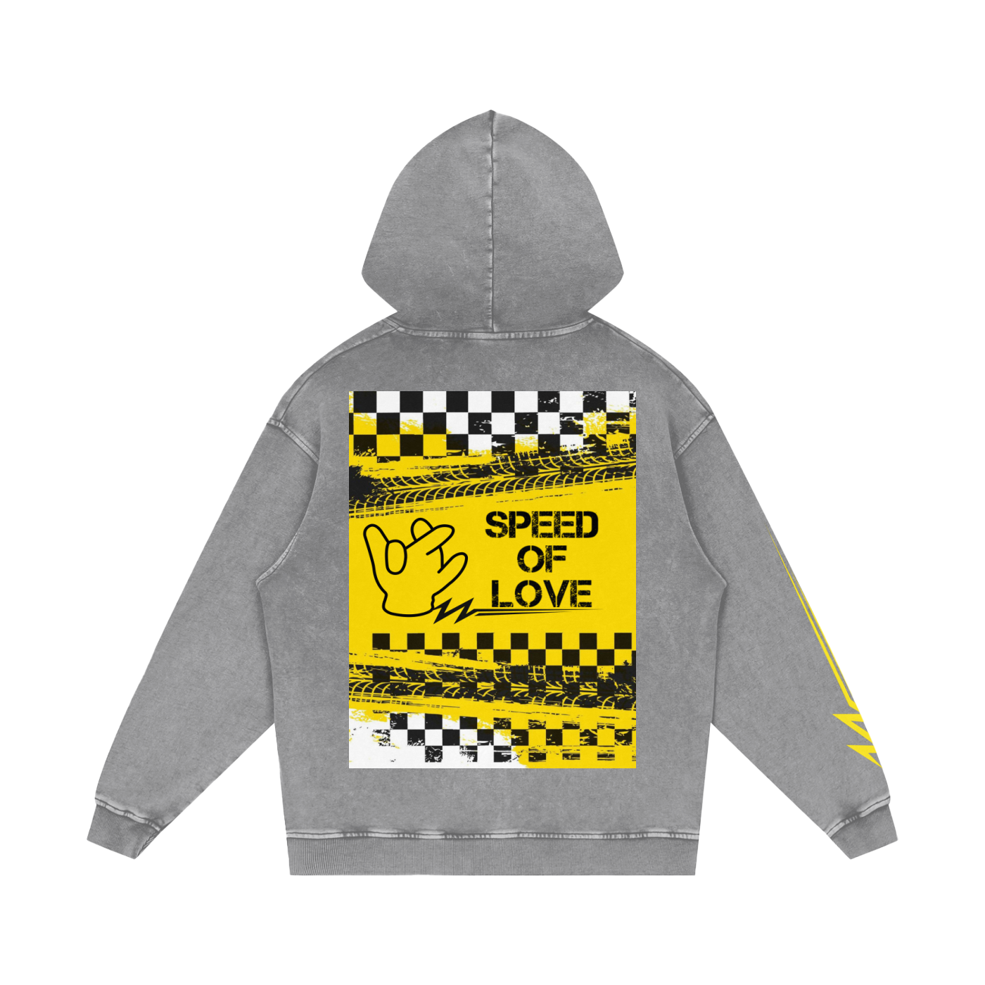 "Speed Of Love" Acid Washed Hoodie